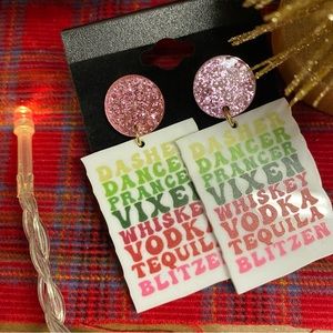 Fashion Acrylic Funny Dangle Christmas Party Earrings